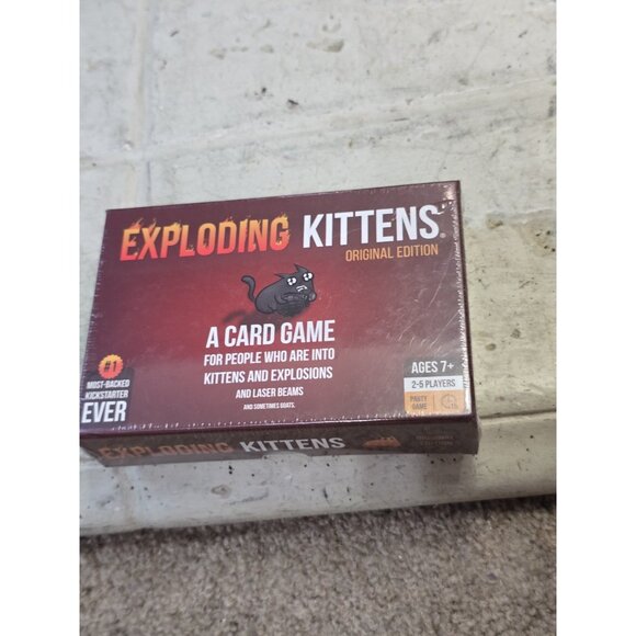 Exploding Kittens Card Game, Original Edition, 2020, Sealed - Picture 1 of 6